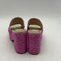NIB Womens Elora Pink Orchid Slip On Open Toe Wedge Platform Heels Size 7 image number 5