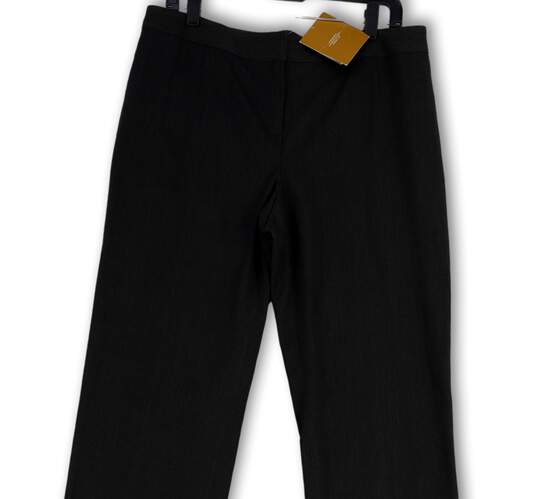 NWT Womens Gray Flat Front Standard Fit Pockets Pull On Dress Pants Size 10 image number 3