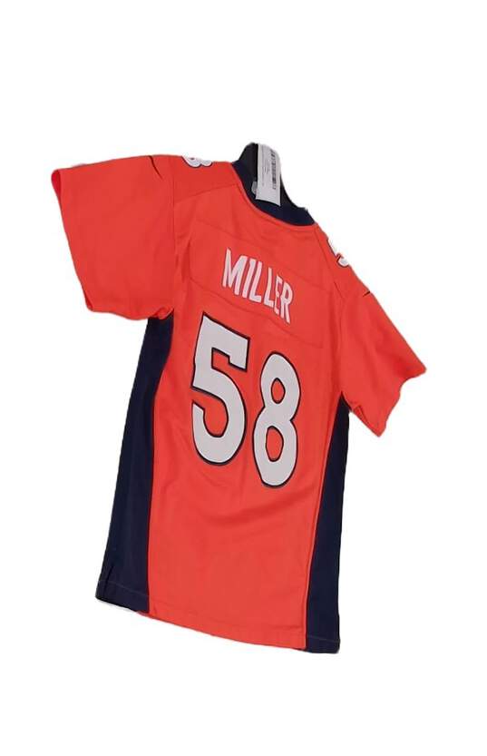 Kids Orange Denver Broncos Von Miller Football NFL Jersey Size Medium image number 3