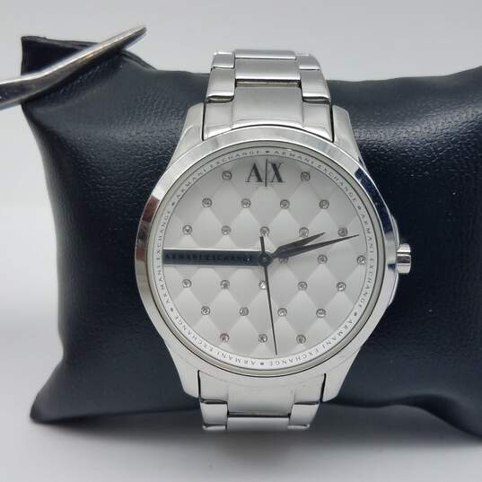 AX Armani Exchange 37mm Case Crystal Dial Men's Full Stainless Steel Quartz Watch image number 1