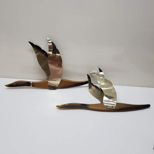 Set of 2 Vtg. Rossini Flying Geese Duck Wall Décor image number 1