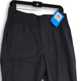 NWT Womens Gray Flat Front Elastic Waist Slash Pocket Hiking Pants Size M