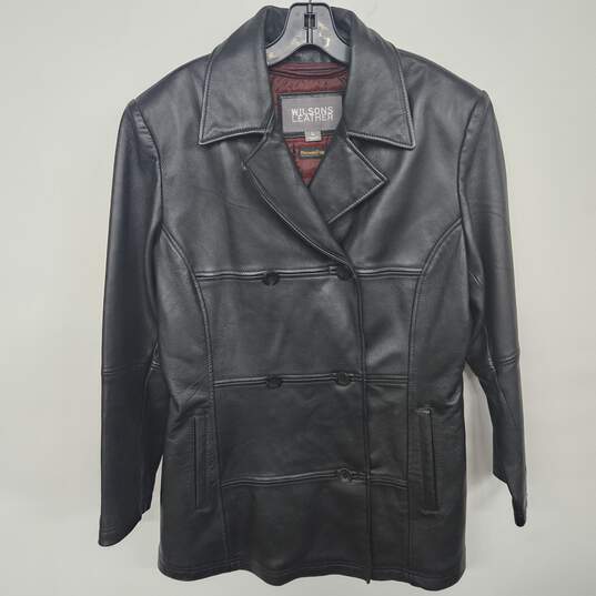 Wilson Leather Black Button Up Leather Jacket image number 1