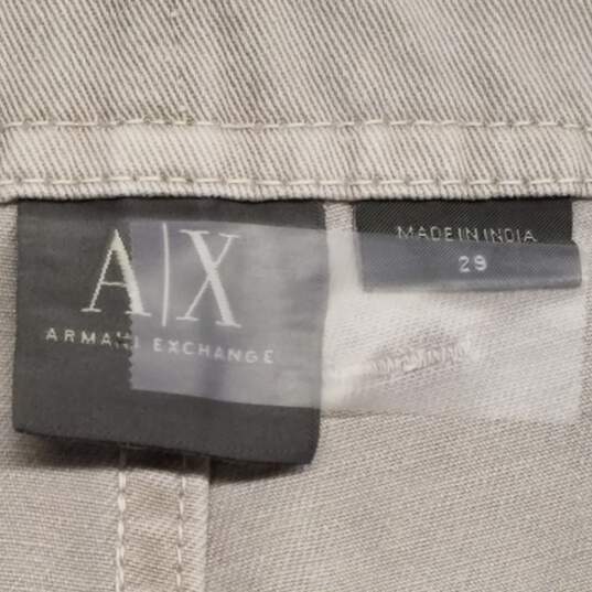 Unisex Adult Gray Cotton Flat Front Slash Pockets Casual Cargo Short Sz 29 image number 3