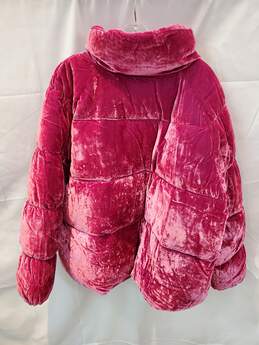 Time For Me Full Zip Pink Puffer Coat Jacket Adult Size 2XL alternative image
