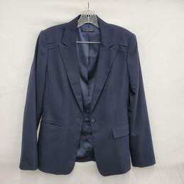 Elie Tahari WM's Navy Blue Pin Stripe Long Sleeve Blazer Size 10 US