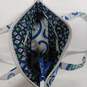 Vera Bradley White/Blue/Green Pattern Shoulder Handbag image number 6
