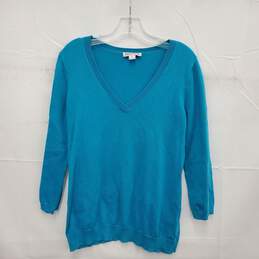 Pendleton WM's V-Neck Long Sleeve Turquoise Sweater Size M