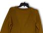 Womens Yellow Long Sleeve Ribbed Cuff Button Front Cardigan Sweater Size M image number 4