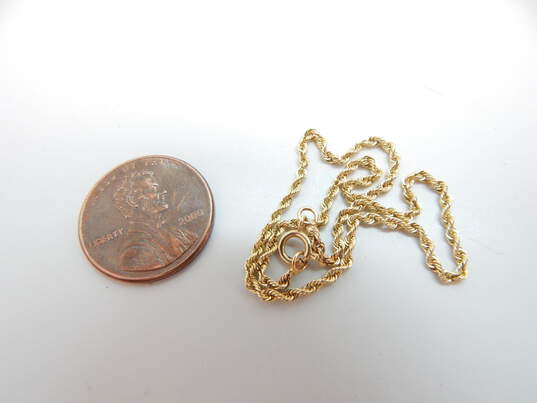 14K Gold Twisted Rope Chain Bracelet 1.5g image number 2