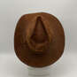 Mens Brown Wide Brim Lightweight Western Cowboy Hat Size 7 3/8 image number 6