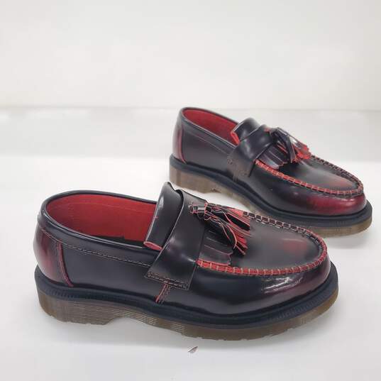 Dr. Martens Adrian Arcadia Cherry Red Leather Tassel Loafers Unisex Sz 4 M | 5 W image number 3