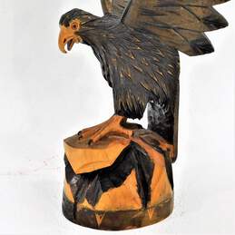 Vintage Polish Hand Carved Wood Eagle Statue Sculpture Home Decor Souvenir alternative image