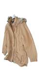 Mens Brown Long Sleeve Faux Fur Hooded Winter Parka Coat Size Large image number 3