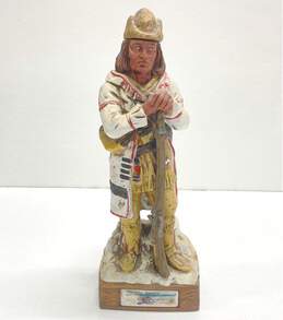 HOFFMAN Decanter "The Trapper" Native American 1970's Porcelain Barware