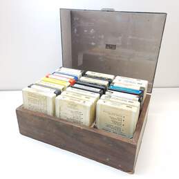 Lot of 8-Track Cassettes & Storage Case