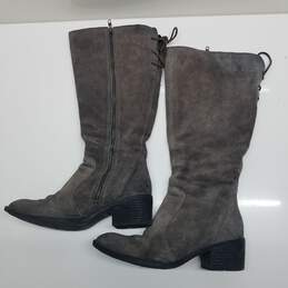 Born Gray Leather Back Lace Boots Size 9.5 alternative image