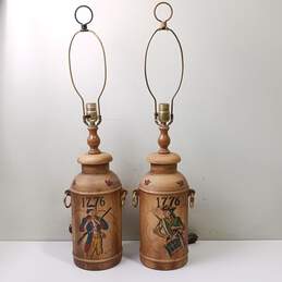 1776 Jug Ceramic Table Lamps 2pc Bundle