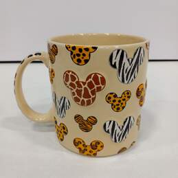 Disney Animal Kingdom 3D Animal Print Mickey Ears Safari Ceramic Coffee Mug