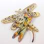 Mixed Metals Enamel & Rhinestone Butterfly & Dragonfly Brooches image number 8