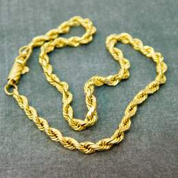 14K Yellow Gold Twisted Rope Chain Bracelet 5.3g
