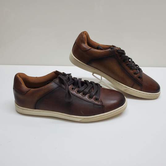 Steve Madden P-Sabel Men's Size 8 Brown Leather Comfort Marbled Dress Shoes image number 1
