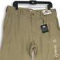 NWT Mens Khaki Flat Front Slash Pockets Straight Leg Chino Pants Size 36x30 image number 3