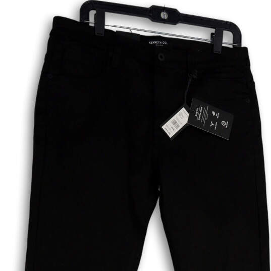 NWT Mens Black Denim Dark Wash Stretch Pocket Slim Fit Straight Jeans 34/32 image number 3