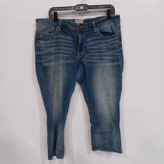 Women's Studded Pockets Stretch Denim Cropped Jeans 34 image number 1