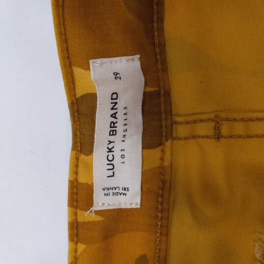 Lucky Brand Yellow Camo Size 21 Cargo Pants NWT image number 1