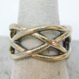 Tiffany & Co 925 Braided Celtic Knot Wide Band Ring alternative image