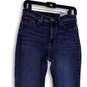 Womens Blue Denim Medium Wash Stretch Pockets Regular Fit Flared Jeans 28 image number 3