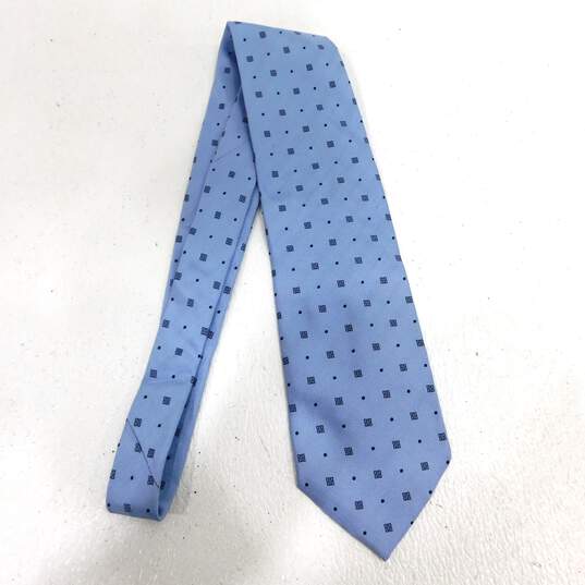 GIVENCHY Men's Light Blue 4G Logo Embroidered Monogram Silk Necktie Tie with COA image number 3