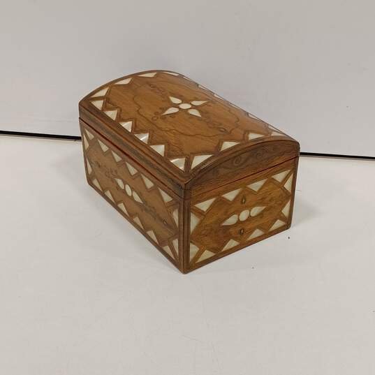 Handcrafted Wood & Mother of Pearl Trinket / Storage Box image number 3