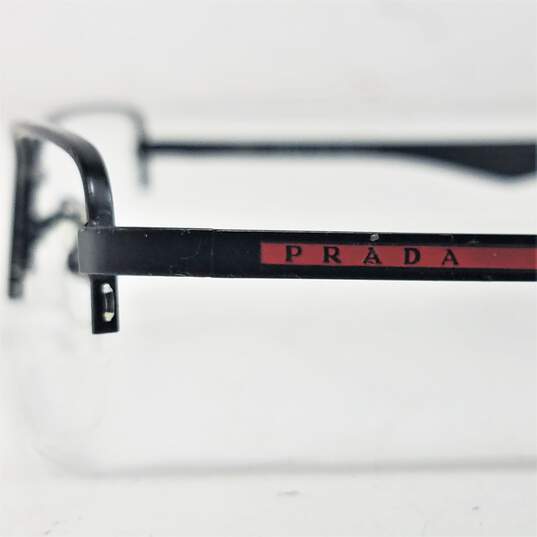Prada Black Rectangle Rimless Eyeglasses Rx image number 6
