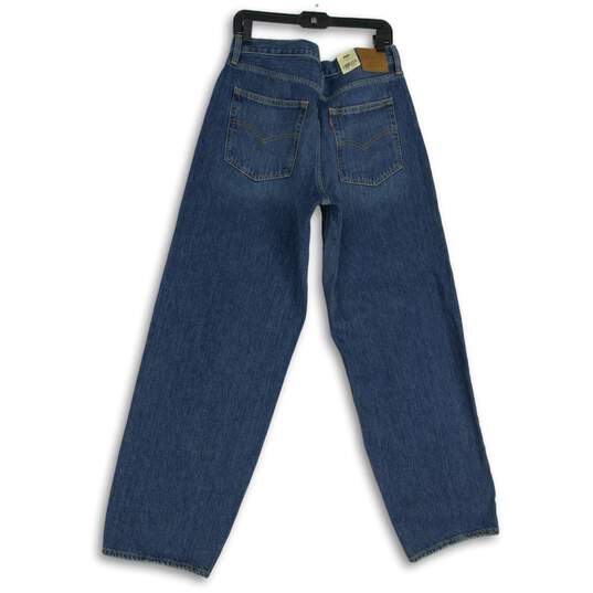 NWT Levi Strauss & Co. Womens Blue Denim Baggy Dad Straight Leg Jeans Size 31 image number 2