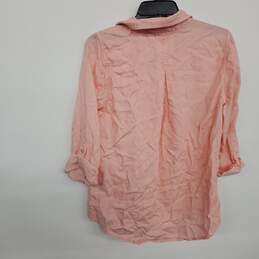 Pink Collared Button Up Fringe Shirt alternative image