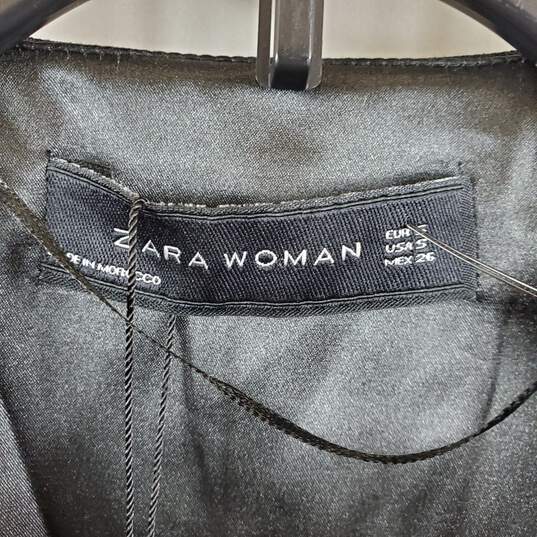 Zara Women Black Cape Jacket S NWT image number 3