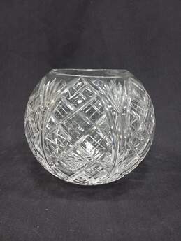 Large Cut Crystal Sphere Shaped Decorative Bowl