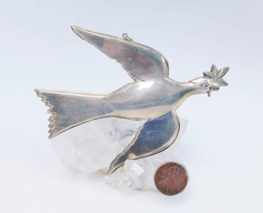 Vintage 1973 Gorham Sterling Silver Mount Vernon Dove Ornament 19.9g image number 4