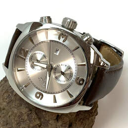Designer Invicta Silver-Tone Adjustable Strap Round Dial Analog Wristwatch