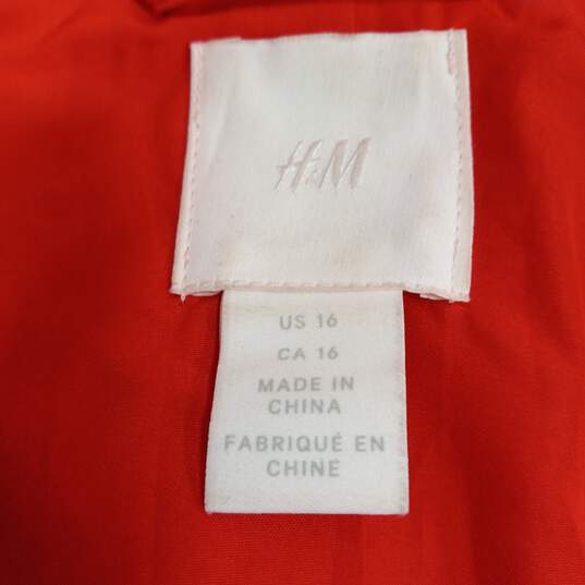 H&M Women's Red Coat Size 16 image number 4