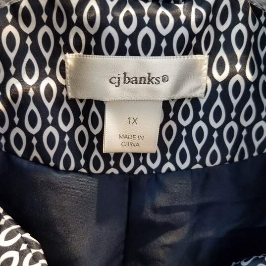 CJ Banks Collared Zip Up Vest Women's Size 1X image number 2