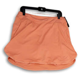 NWT Womens Orange Dri-Fit Stretch Pull-On Short Athletic Skirt Size Large