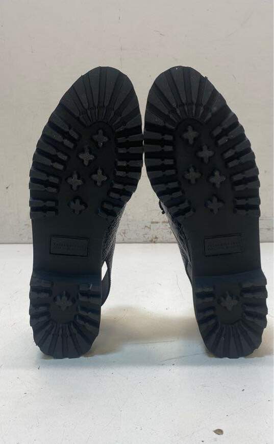 Buy the Freda Salvador Croc Embossed Leather Slingback Flats Black 9 ...