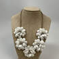 Designer J. Crew Gold-Tone White Floral Crystal Stone Statement Necklace image number 1