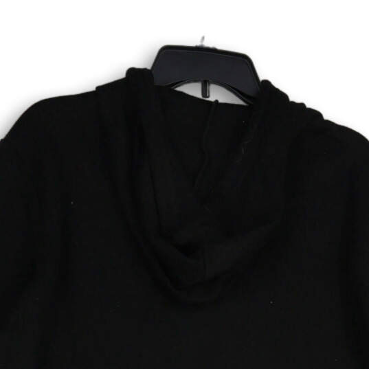 NWT Womens Black Long Sleeve Drawstring Full-Zip Hoodie Size Large image number 4