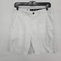 Plugg Stretch Flat Front White Shorts image number 1