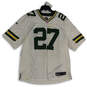 Mens White Green Bay Packers Eddie Lacy #27 Football NFL Jersey Size XL image number 1