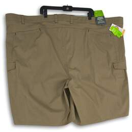 NWT Mens Beige The Active Series Flat Front Cargo Shorts Size 60W alternative image